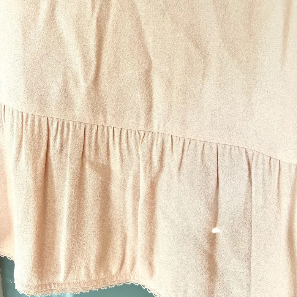 NWT Joie Emelda Bell Sleeve Blouse Blush Pink Lace  Feminine Womens Size Large - Picture 7 of 14